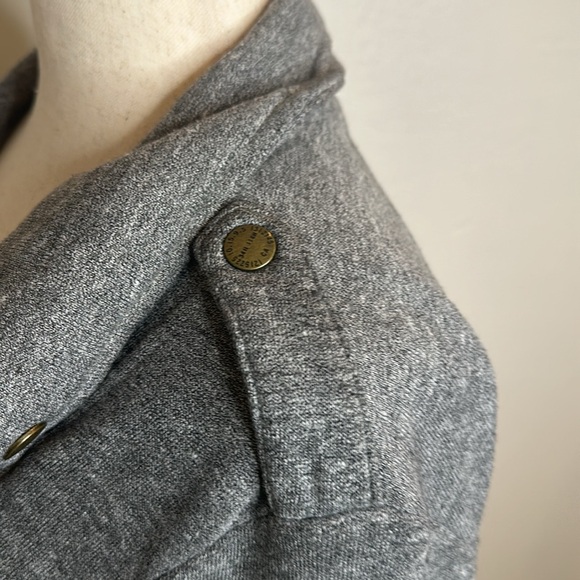 CURRENT ELLIOT THE EASY BIKER ZIP SOFT KNIT JACKET HEATHER GREY SIZE 3 (Sz 10) - Picture 8 of 13